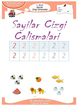 Çocuklar İçin Çizgi Çalışma Sayfaları 